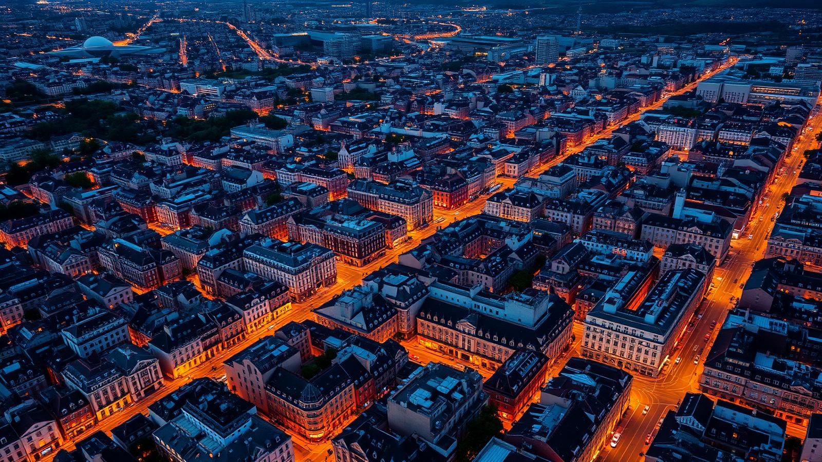 Reading the City Grid at Dusk